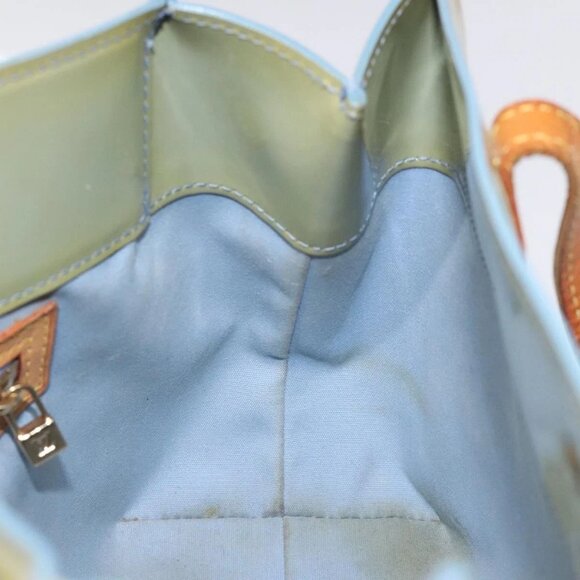 LOUIS VUITTON Monogram Vernis Reade PM Hand Bag Baby Blue LV Auth 118839 - Picture 12 of 16